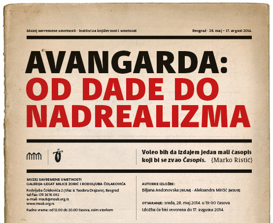 „Авангарда: од даде до надреализмаˮ
